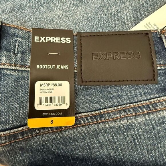 Express Bootcut Jeans Medium Wash Size 8 - Picture 3 of 8